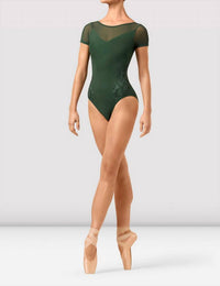 Bloch - Ladies Adalia Camo Boat Neck Cap Sleeve Leotard