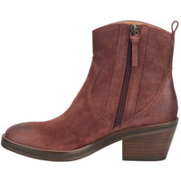 Sofft Women's Shaelynn Western Bootie in porto red - women's shoe - detail view