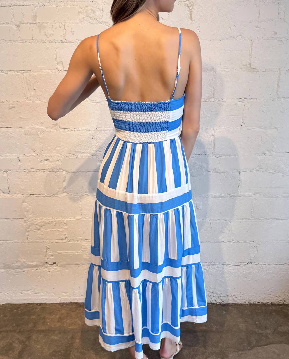 Olivaceous - Lina Stripe Maxi Dress