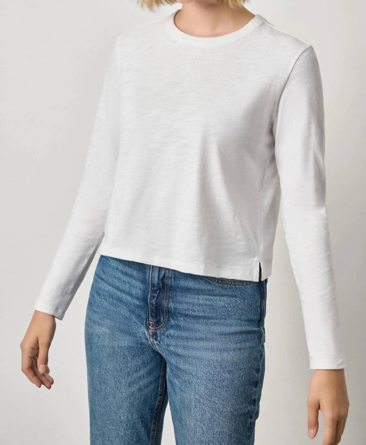 Lilla P - Long Sleeve Cropped Boyfriend Tee