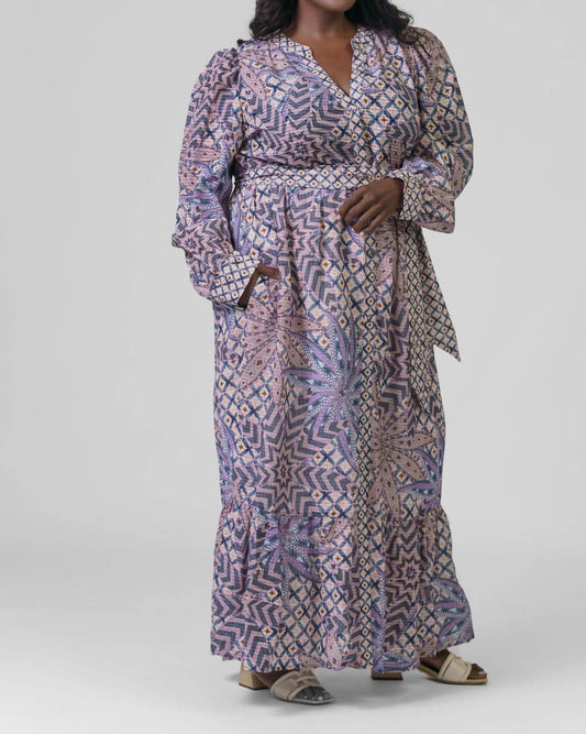 Marie Oliver - Hannon Button Down Long Sleeve Maxi Dress - Plus