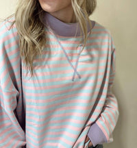 Day + Moon - Stella Stripe Mock Neck Sweater