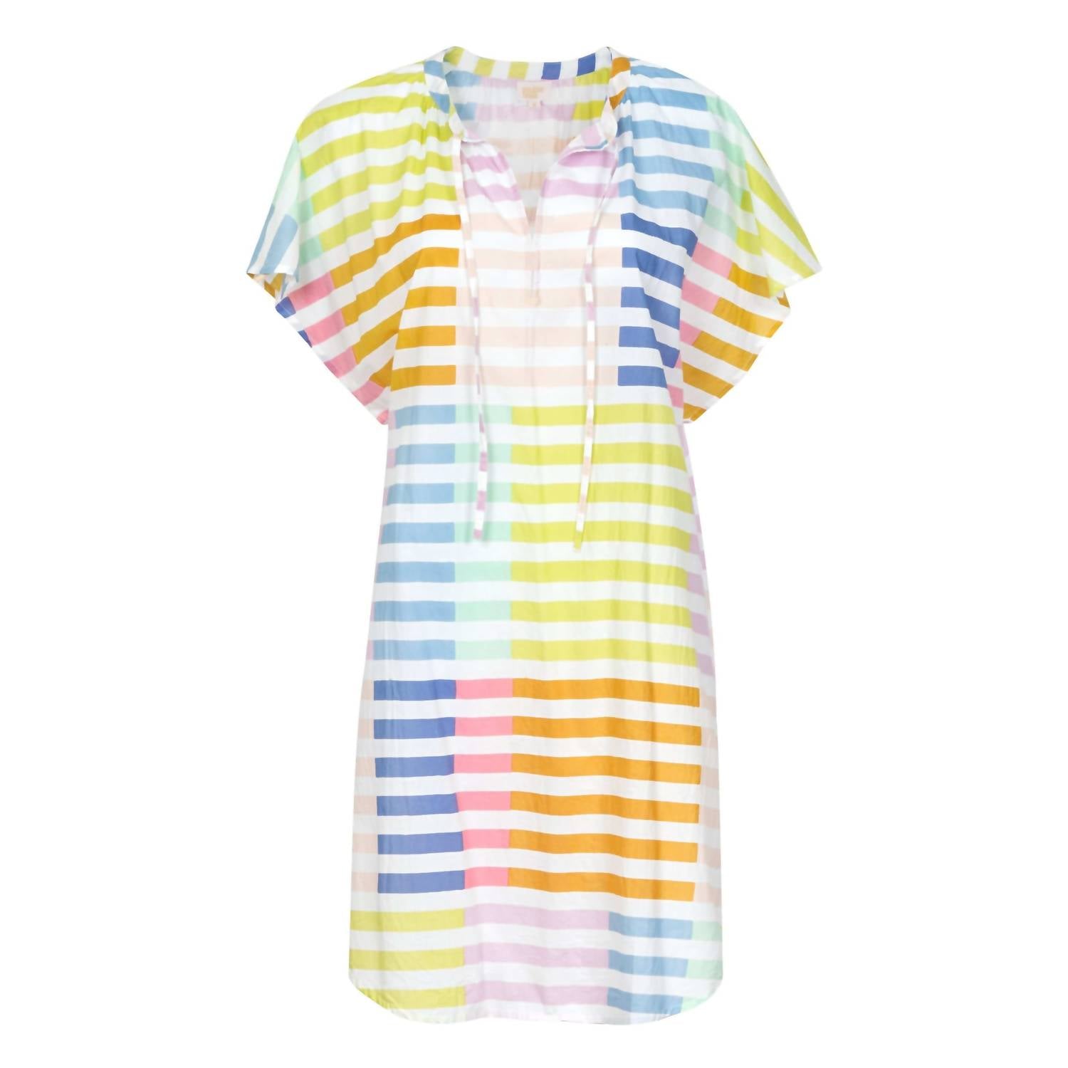 Sunshine Tienda - Colorful Stripe Bathing Suit Dress