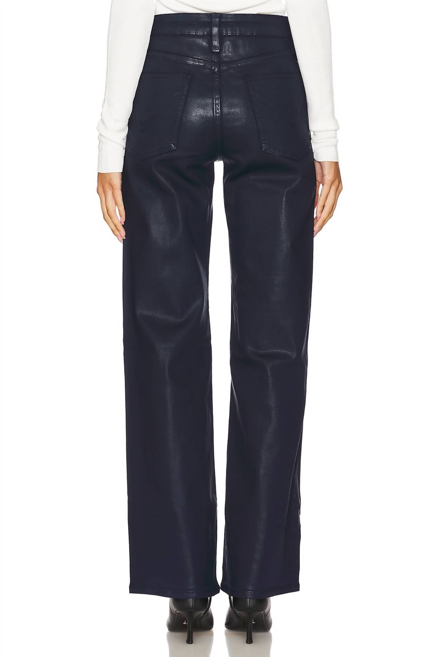 Hudson - Rosie High Rise Wide Leg Jeans