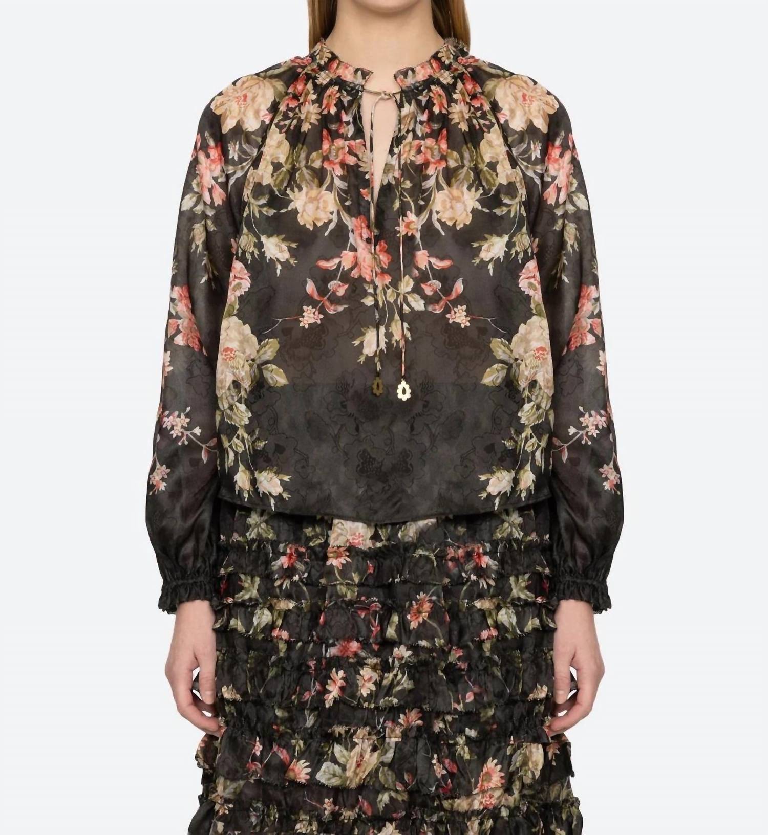 Sea - Jolie Print Long Sleeve Top