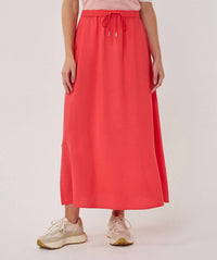 Esqualo - ELASTIC WAIST SLUB LONG SKIRT