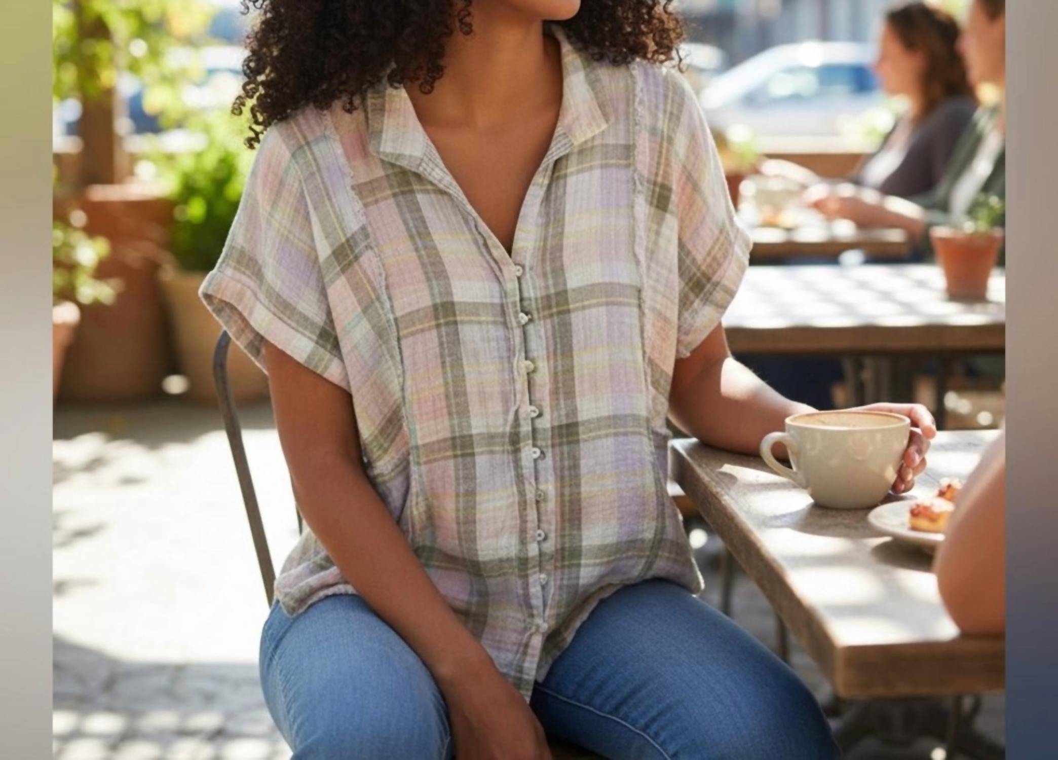 Lucky Brand - Plaid Button-up Top