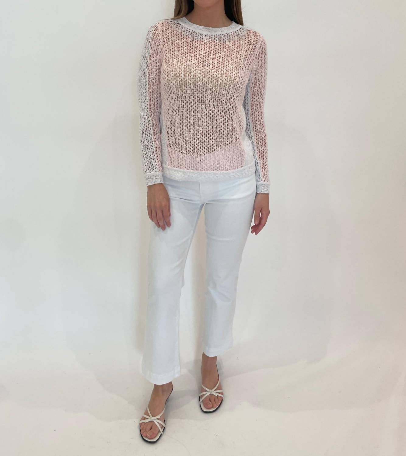 Peace Of Cloth - Lolita Mesh Crew Neck Sweater