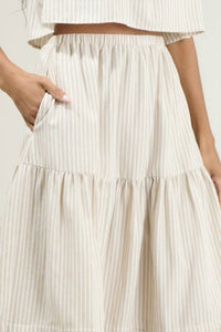Sugarlips - Everlanes Striped Flores Midi Skirt