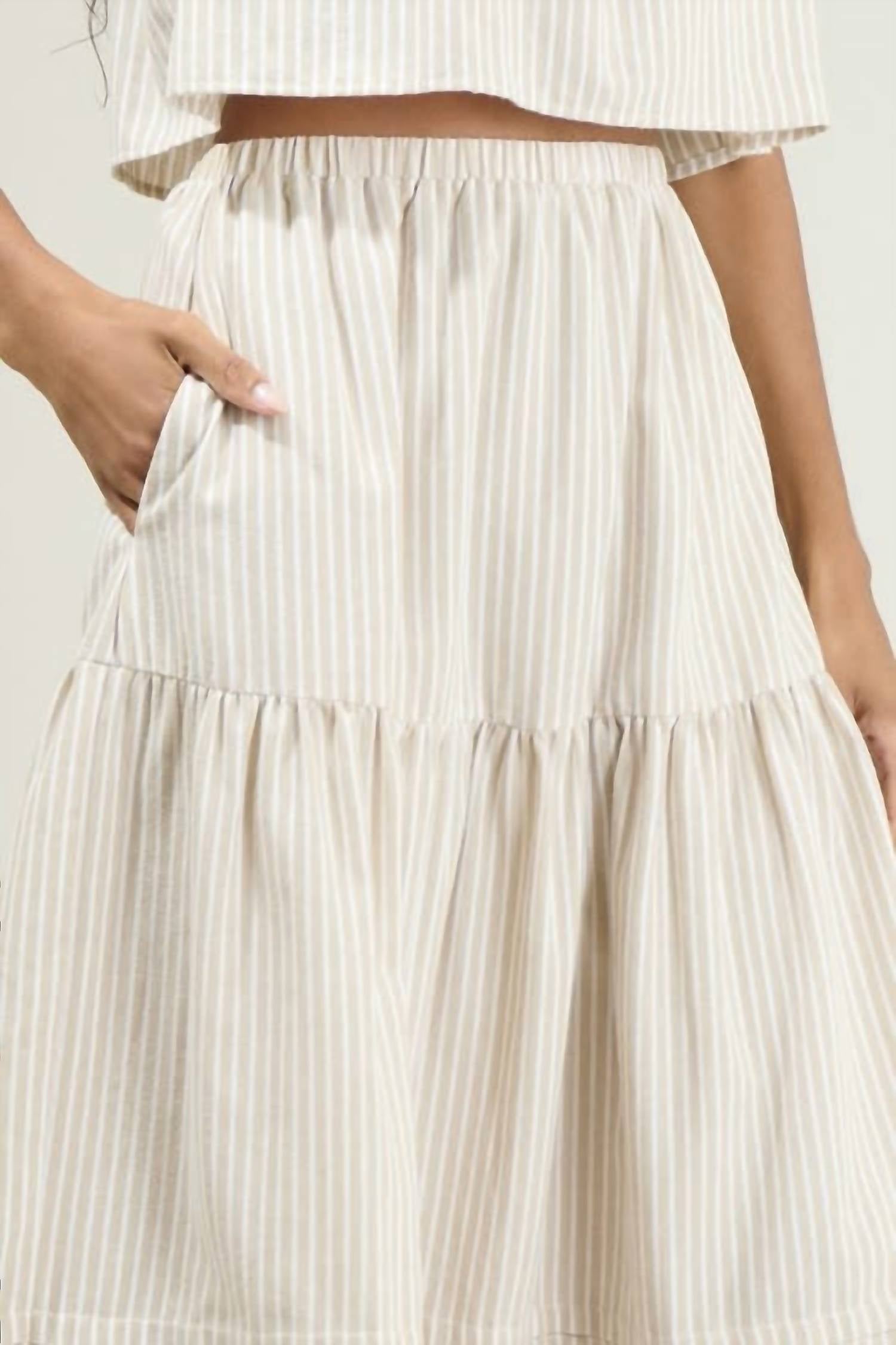 Sugarlips - Everlanes Striped Flores Midi Skirt