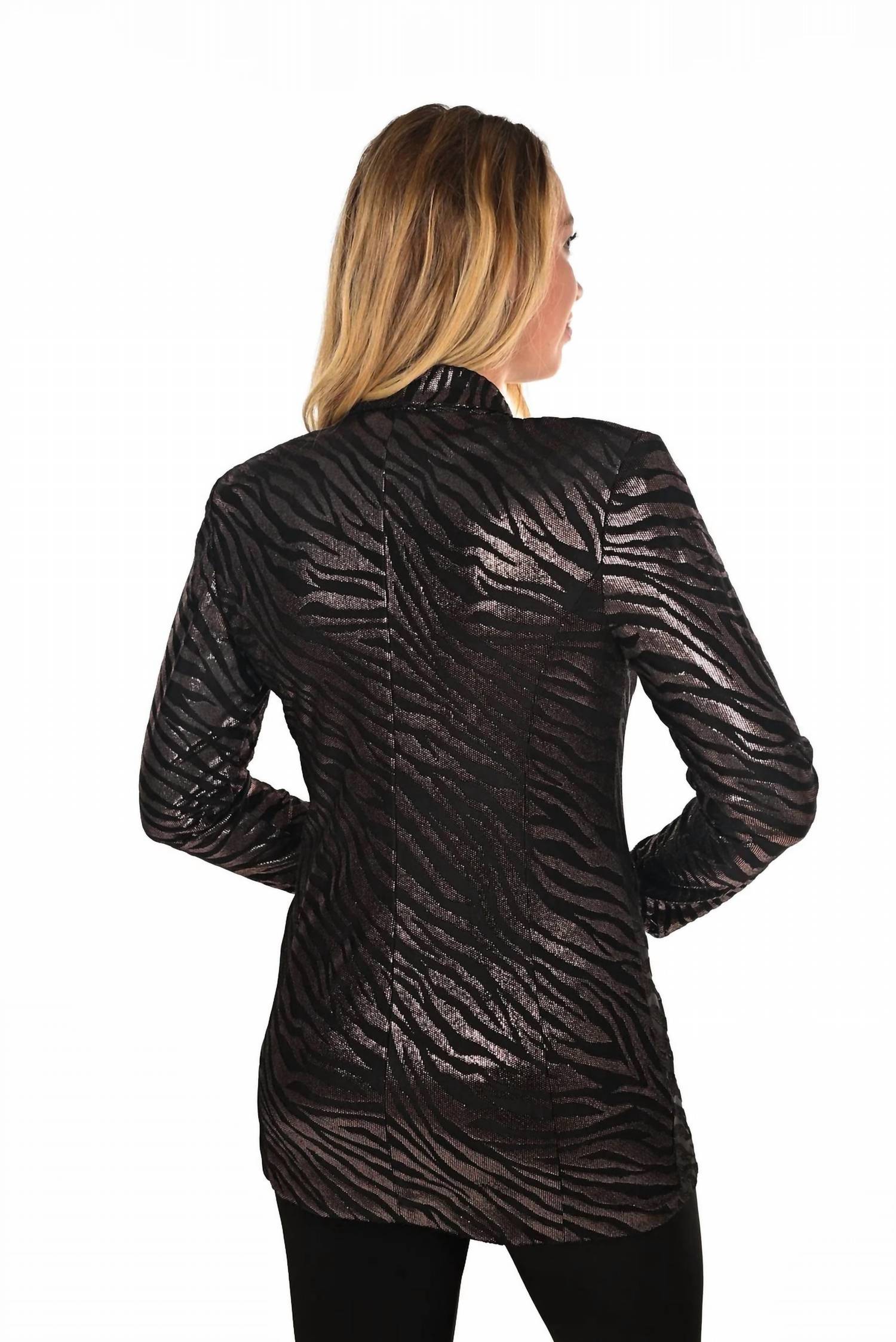 Frank Lyman - Animal Print Knit Blazer