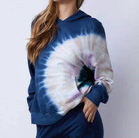 Monrow - Tie Dye Slouchy Pullover Sweatshirt