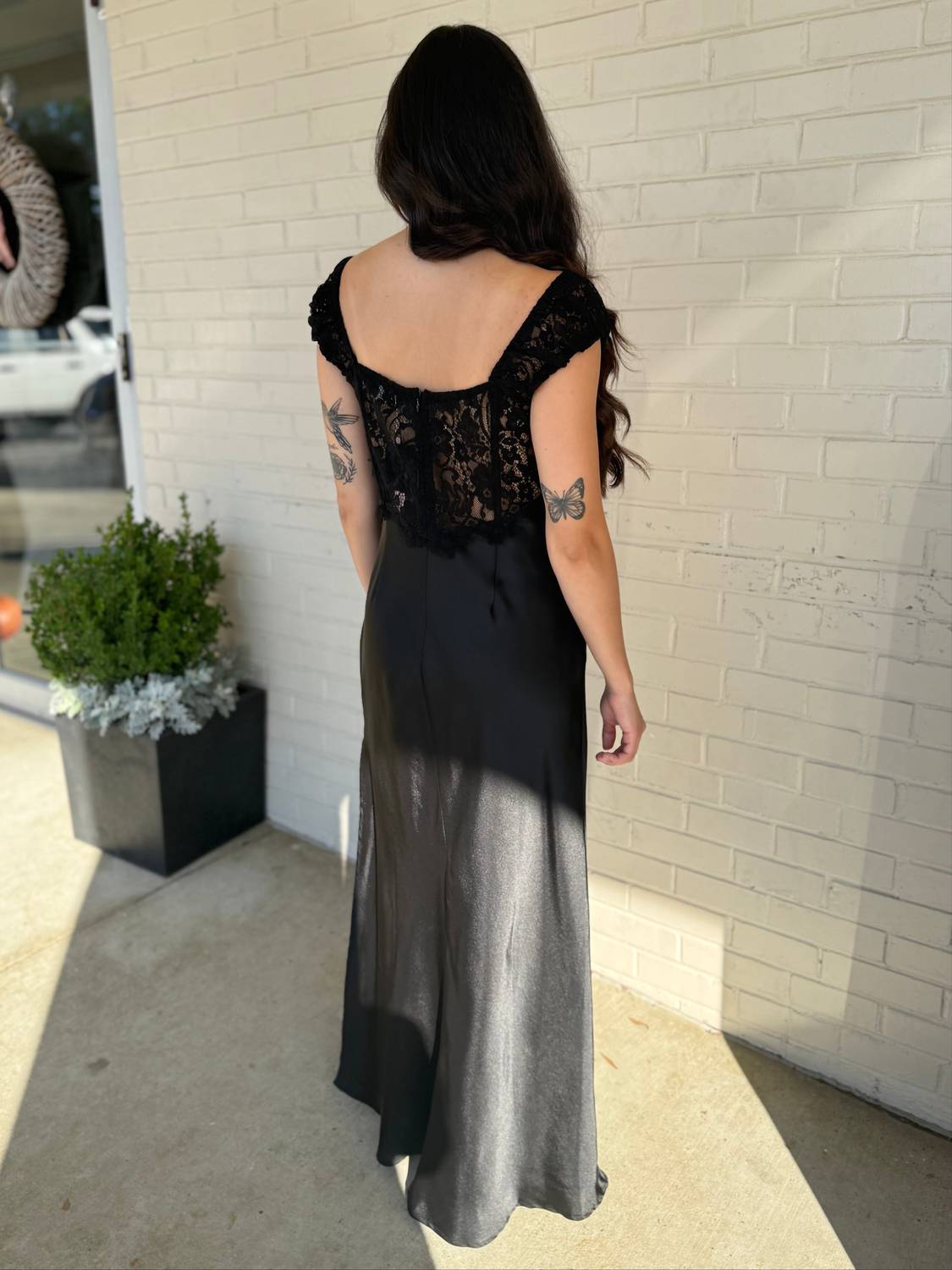 Dress Forum - Sutton Satin Lace Maxi Dress