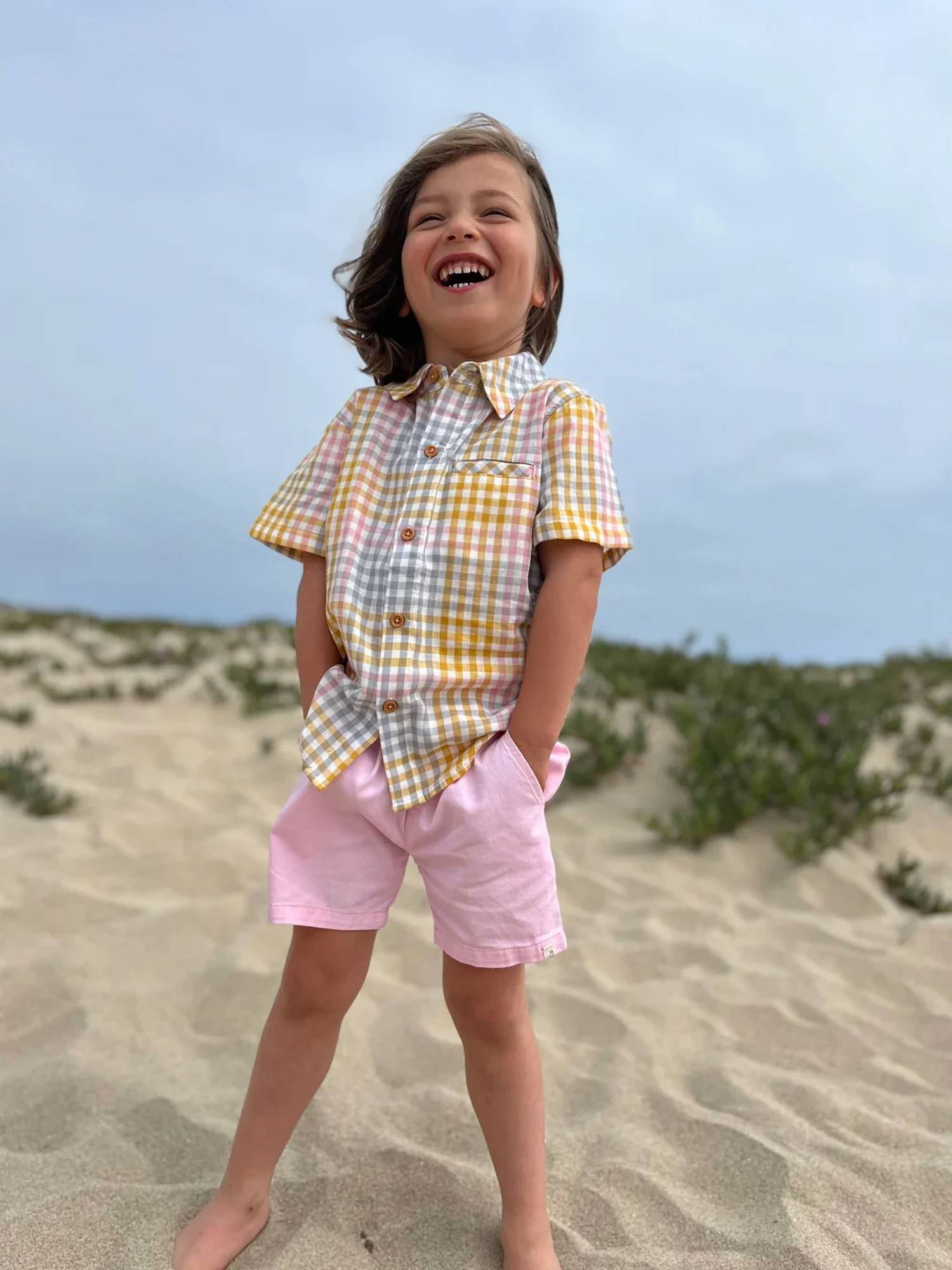 Me & Henry - Kids' Maui Aqua Woven Shirt