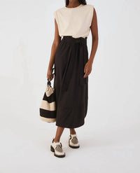 Dress To - Front Ties T-shirt Bodice Maxi Dress