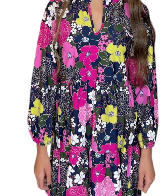 Jude Connally - Dolly Autumn Blooms Orchid Dress