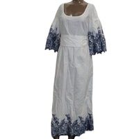 Loretta Caponi Women's Elide Maxi Dress in blue ibiscus - women's dress
