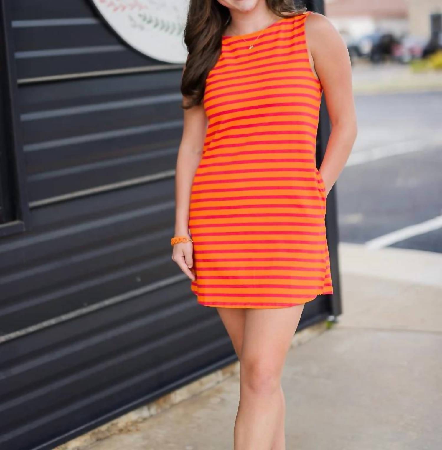 Day + Moon - Women's Zinnia Stripe Shift Mini Dress