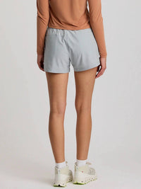 FREE FLY Women's Pull On Breeze Short in aspen grey - women's shorts - detail view