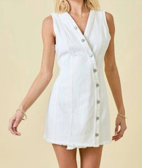 Day + Moon - Denim Button Mini Dress