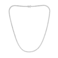 Diana M Jewels - Women's Elegant 8.18 Carat Diamond Tennis Necklace