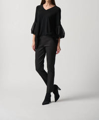 Joseph Ribkoff - Woven Jacquard Slim-fit Pants