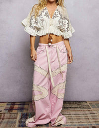 Pol - Kai Embroidered Gauze Cotton Top