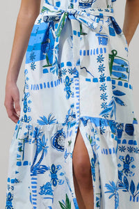 Sugarlips - Sosy Postcard Charlotte Button Midi Dress