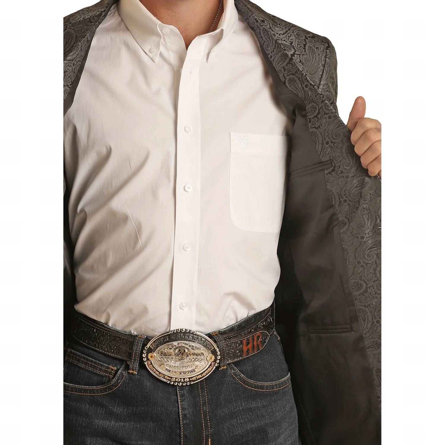 Rock & Roll Denim - Paisley Jacquard Sports Coat
