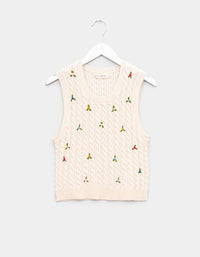 By Together - Flower Knit Sweater Vest