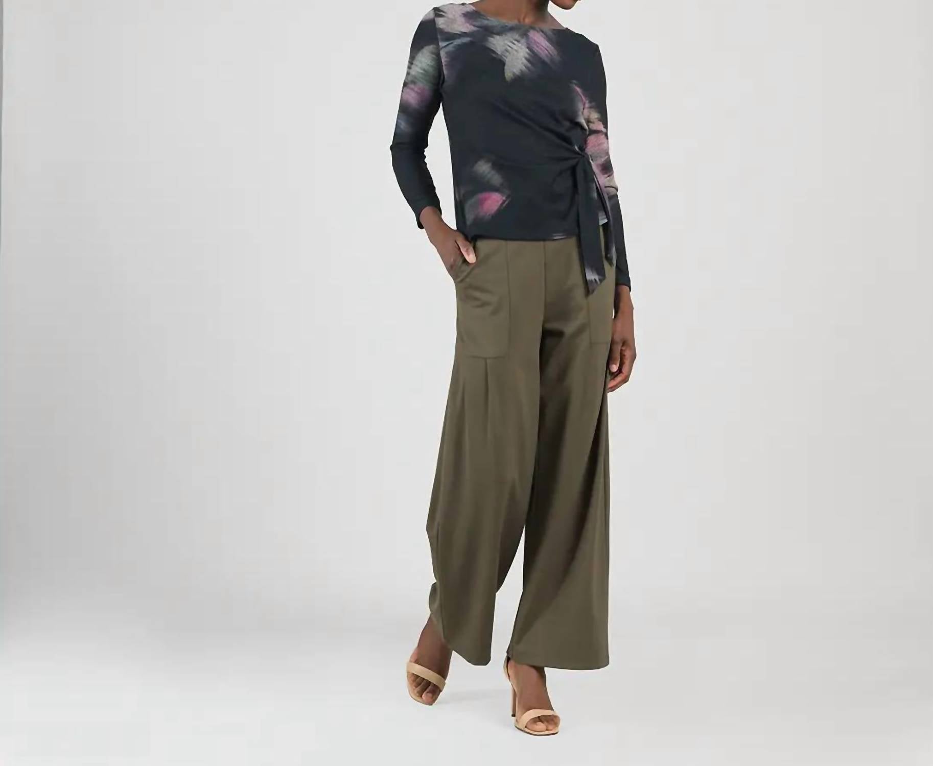 Clara Sunwoo - Brush Print Soft Side-tie Sweater