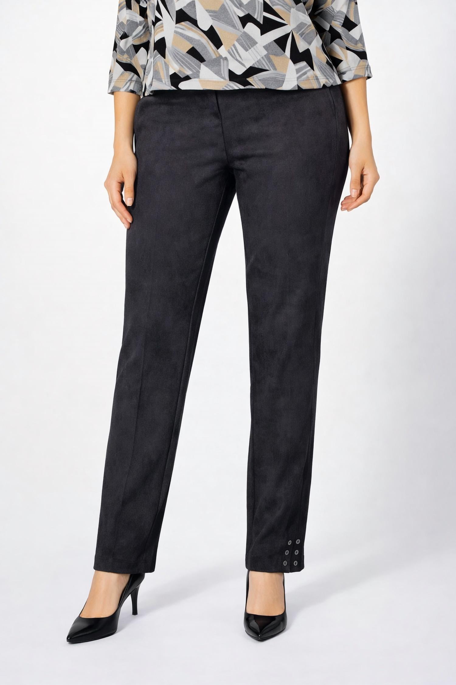N Touch - Faux Suede Ankle Pant
