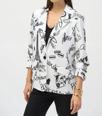 Joseph Ribkoff - Print Single Button Blazer