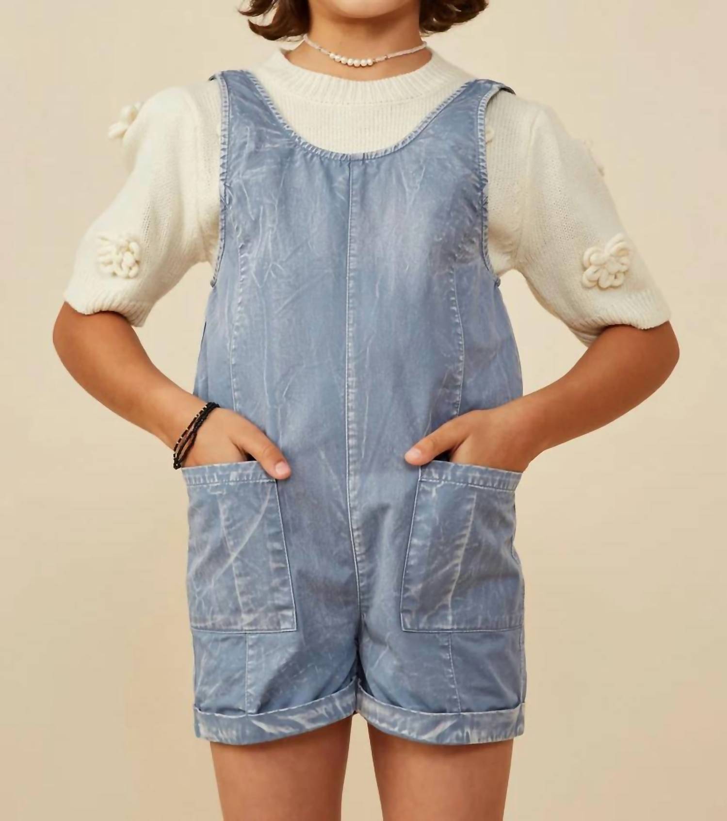 Hayden La - Vintage Wash Denim Romper