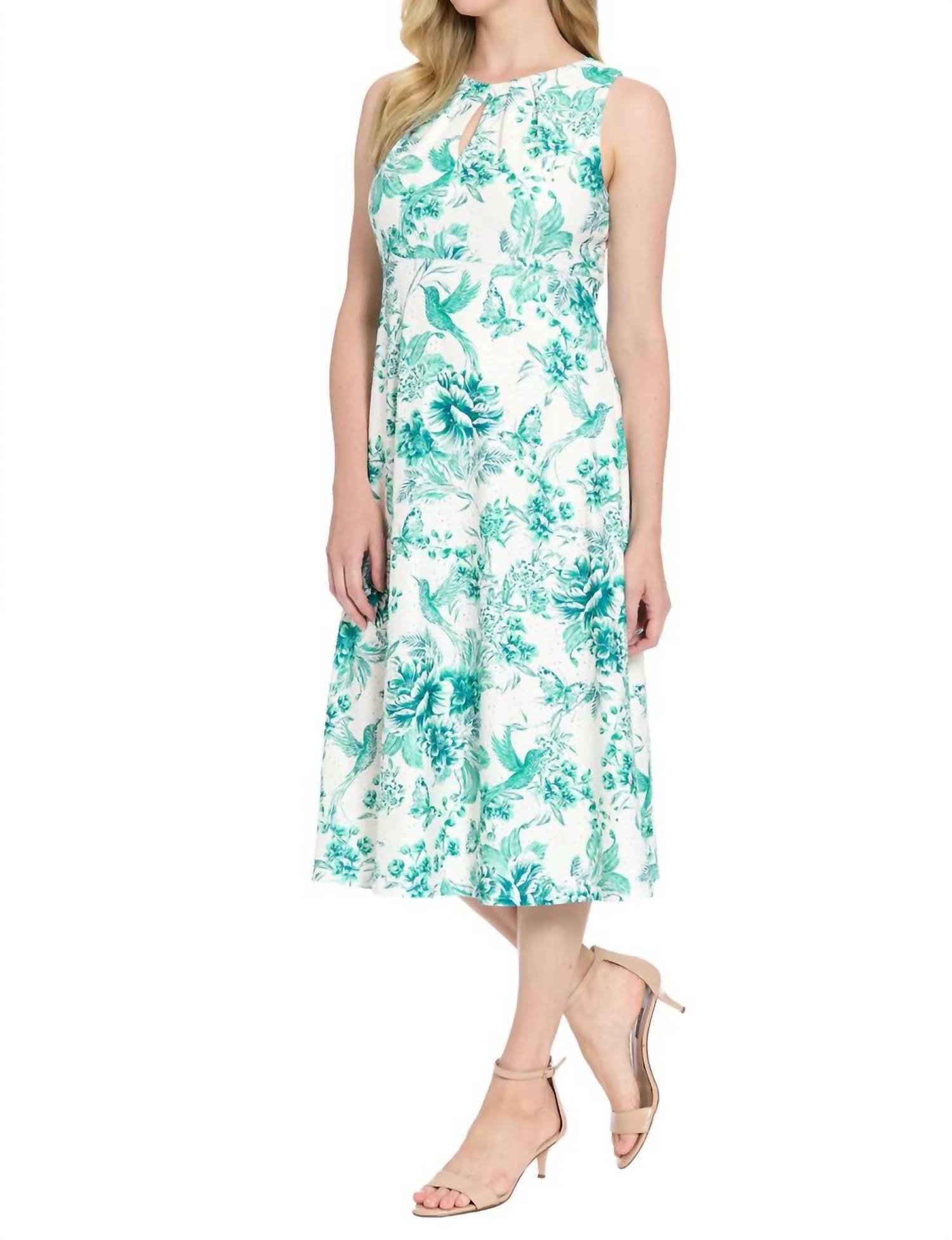 London Times - Keyhole Midi Dress