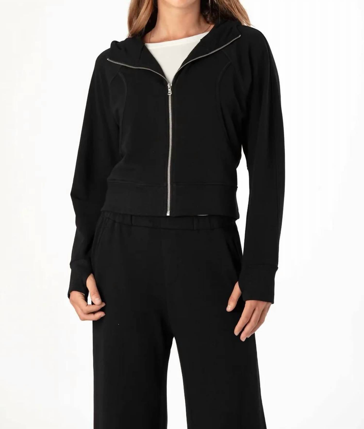Mila Los Angeles - Long Sleeves Zip Up Hoodie