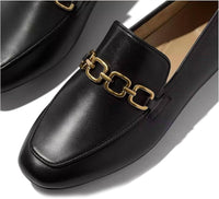 Fitflop - Women's Delicato Square-chain Soft Leather Loafers