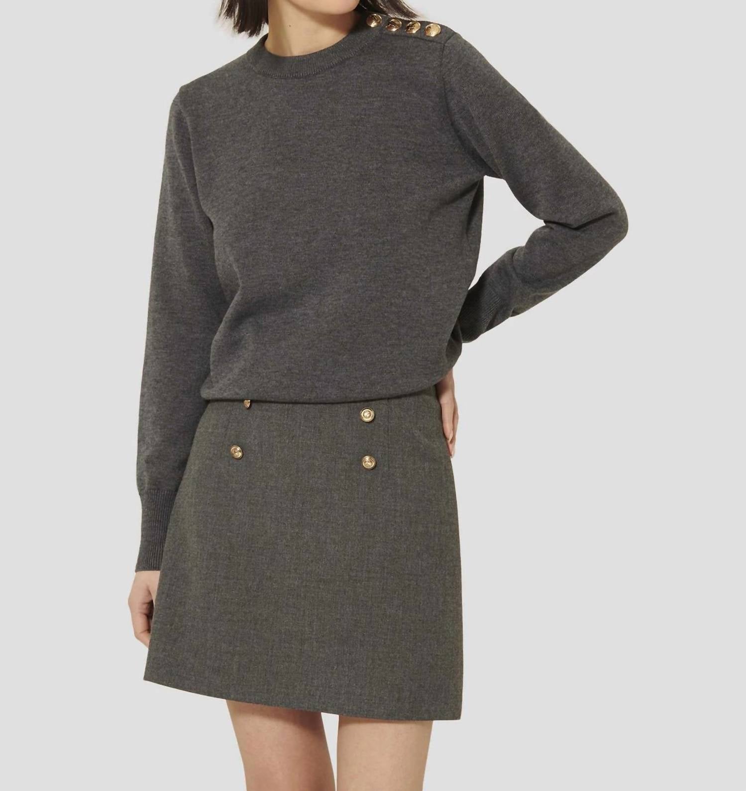 Tara Jarmon - Prunette Pull On Wool Sweater