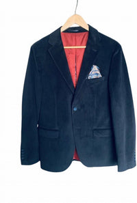 Mizumi Couture - Men Velvet Blazer With Silk Lining And Pocket Scarf