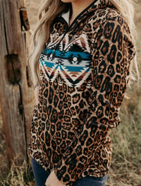 Sterling Kreek - Leopard Zip Up Pullover