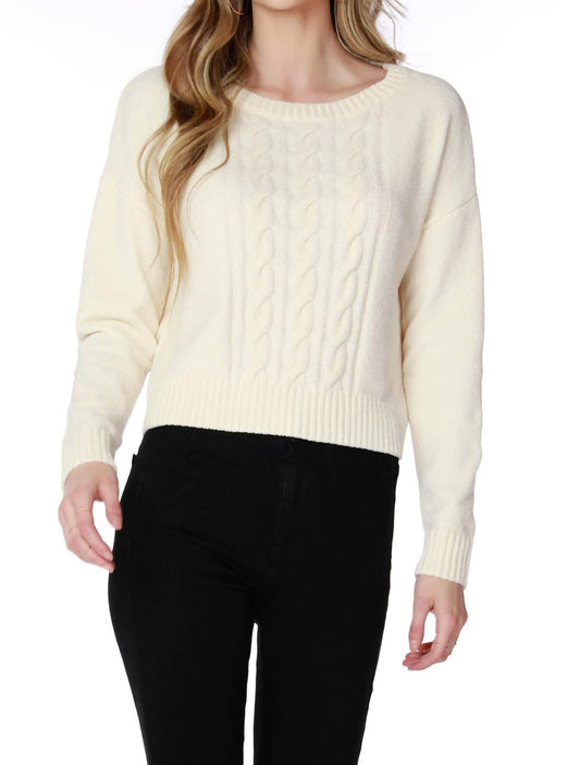 Bobi - Large Cable Knit Chenille Sweater