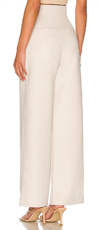 BARDOT Anna High Waist Pant in white - women's pants - detail view