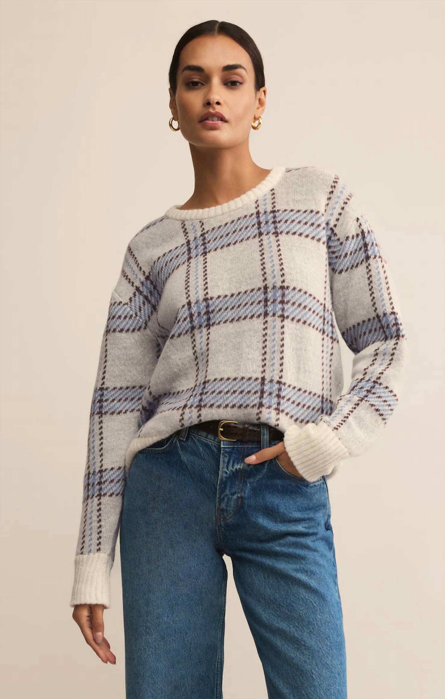Z Supply - Junction Crew Neck Plaid Sweater
