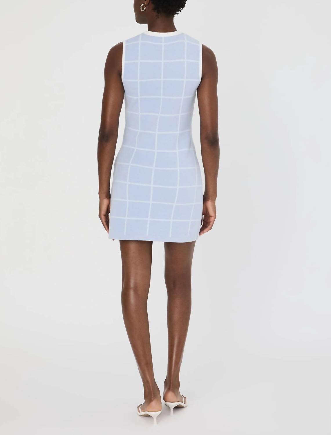 French Connection - Check Sleeveless Crew Mini Dress