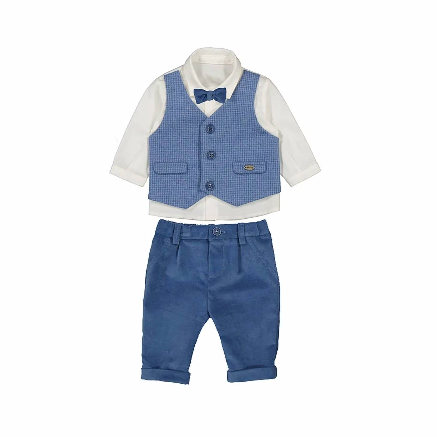 Mayoral - Boys Vest Shirt Pants Set