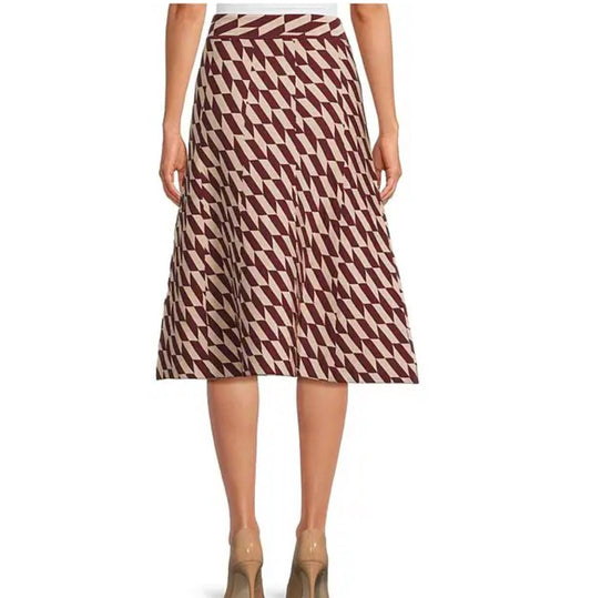 Lucy Paris - Katalina Geometric Knit Midi Skirt