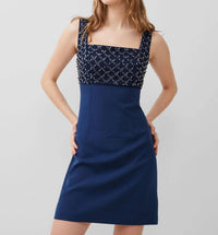 French Connection - Embroderied Darcy Crepe Dress