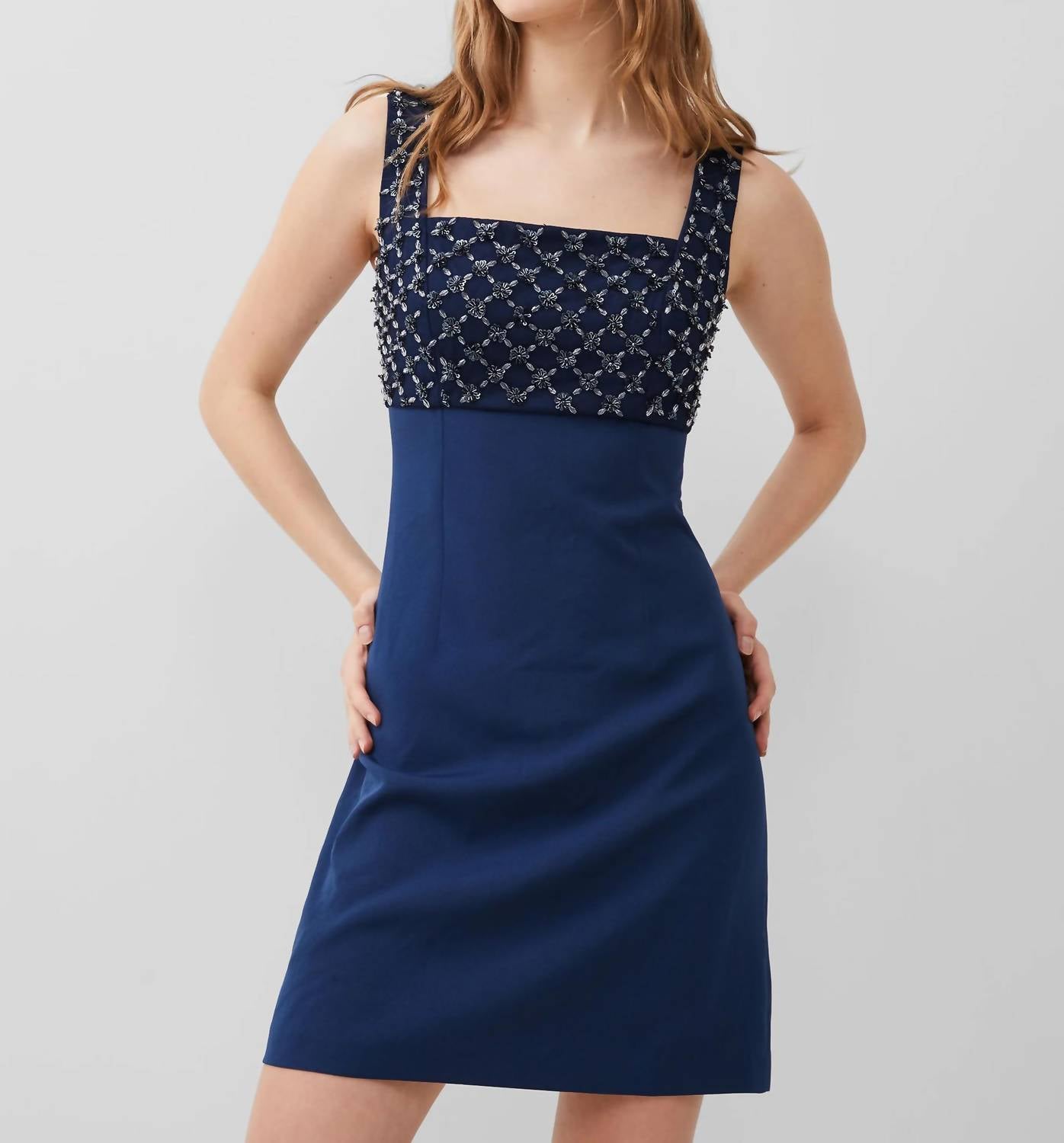 French Connection - Embroderied Darcy Crepe Dress