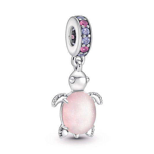 Pandora - Murano Glasss Pink Sea Turtle Charm