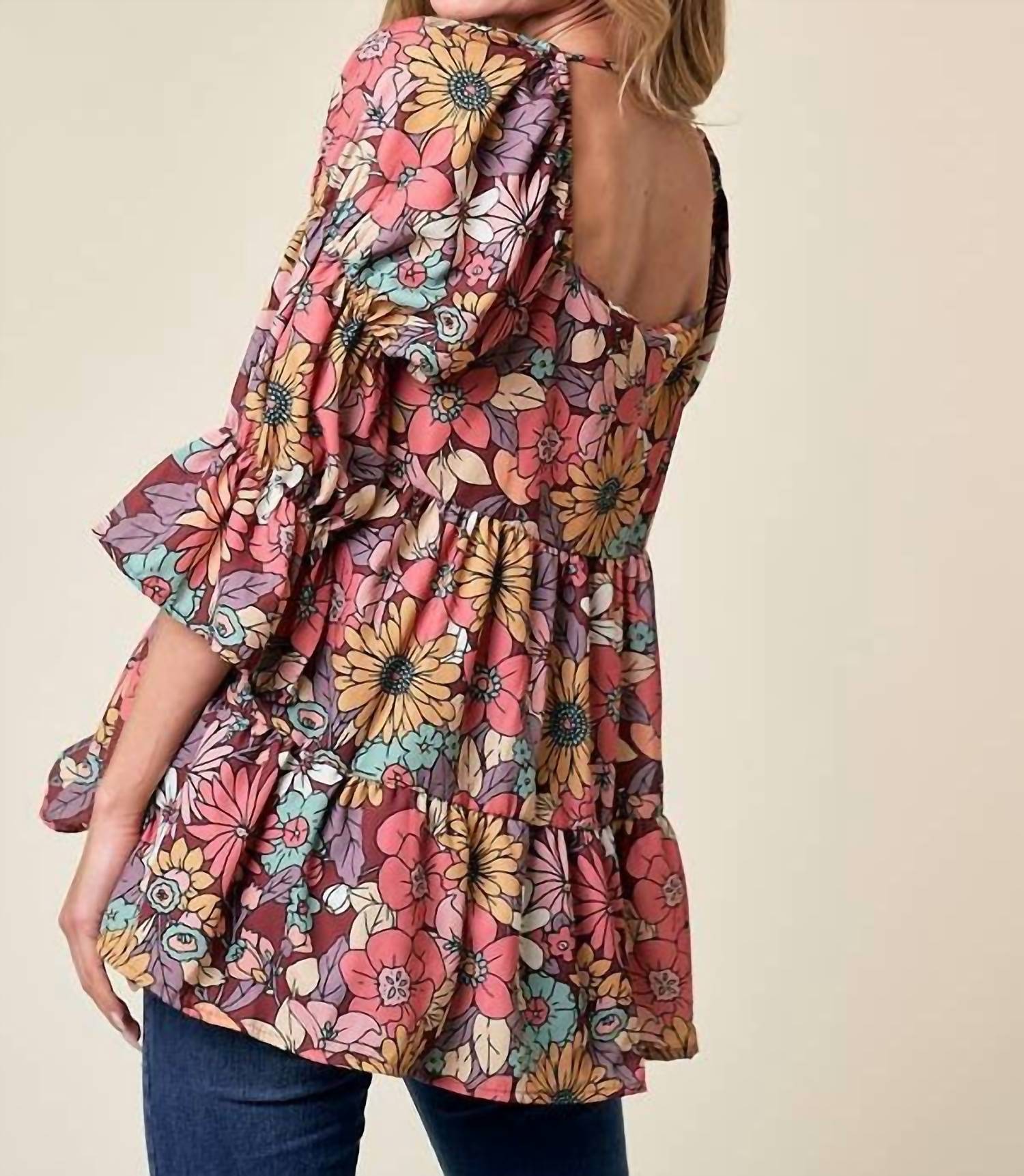 Lovely Melody - Amelias Ruffle Floral Top